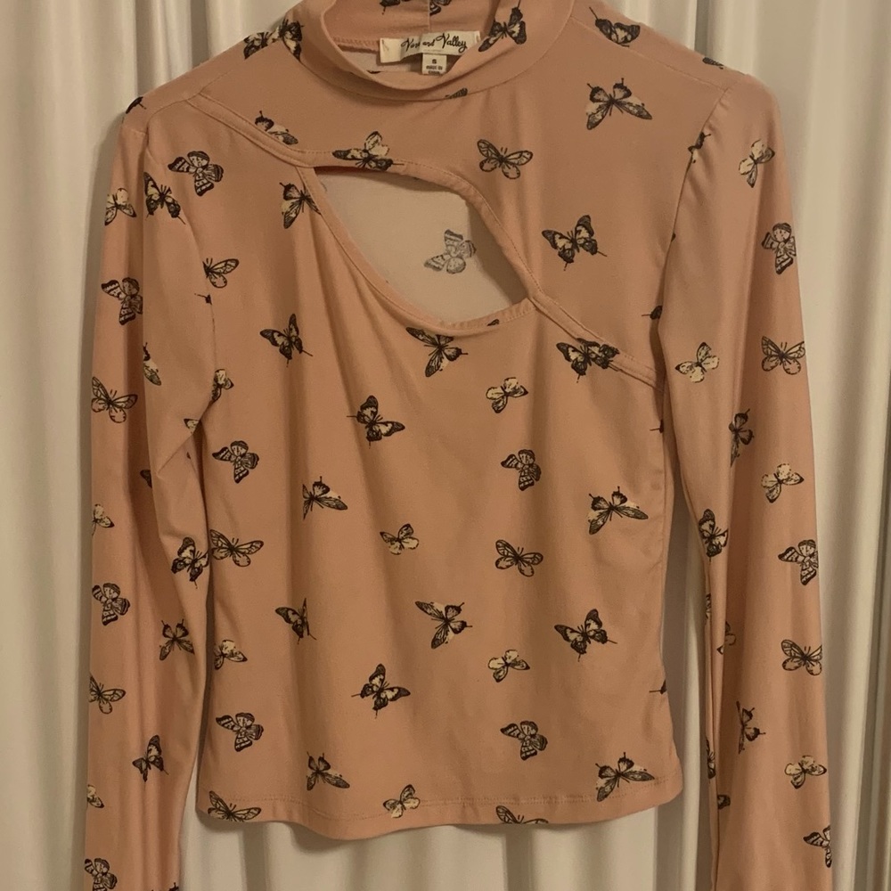 Butterfly print top